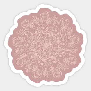Pastel pink dot mandala Sticker